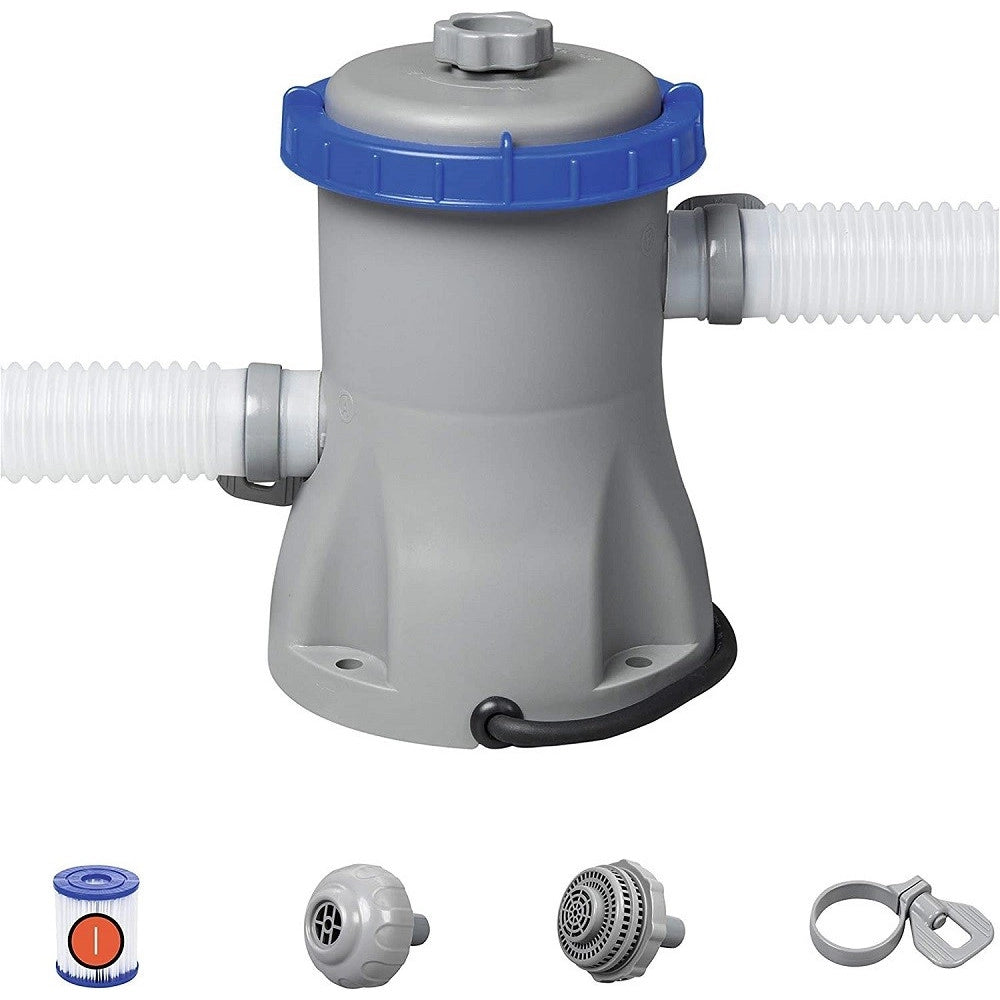 Trade Shop - Pompa Filtro A Cartuccia Tipo I 1.249 Lt/h 16 Watt Per Piscine Fuori Terra 58381 -
