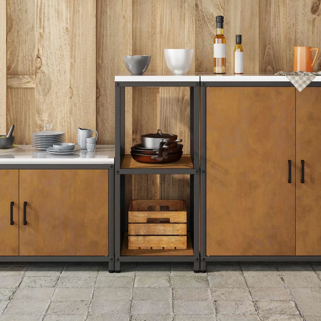 Pensile da cucina | Stoccaggio in cucina HATTEM Ruggine 40 x 50 x 92 cm Acciaio