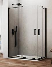 Box doccia ingresso angolare 2+2 CIRENE (KENNA) 80x70 cm Nero