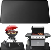 Sostegno Vetrificato Grande per BBQ e Camino, 160 x 100 cm, Resistente al Calore fino a 1800°F