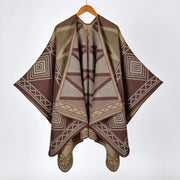 Sciarpa da donna spessa e calda in jacquard stile retr¨°, alla moda.