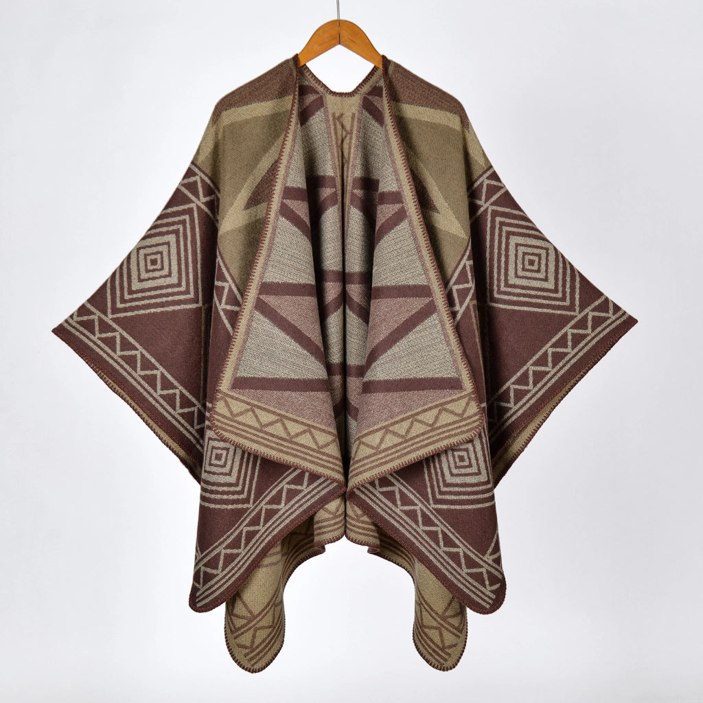 Sciarpa da donna spessa e calda in jacquard stile retr¨°, alla moda.