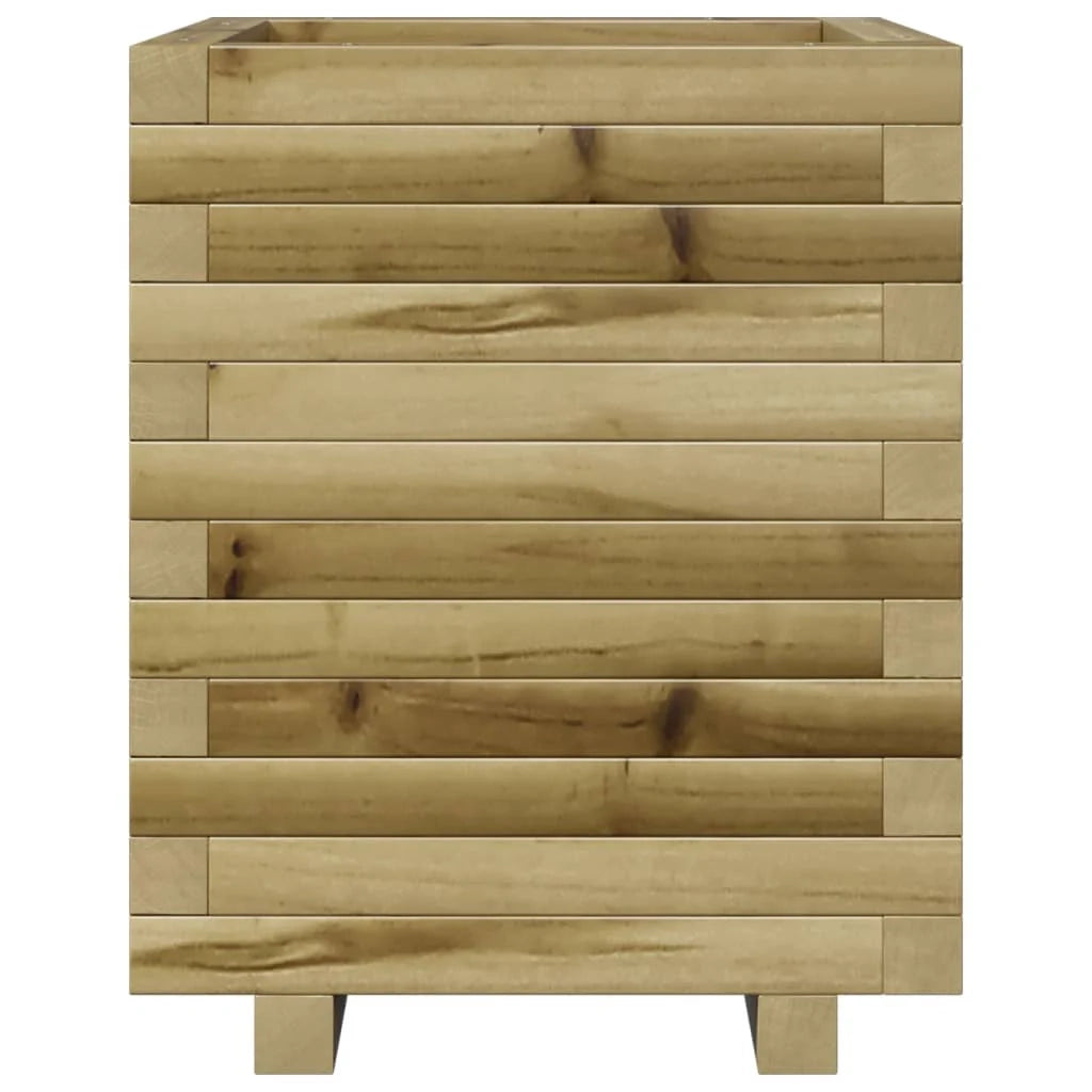 Fioriera rialzata per piante e fiori terrazza giardino 40 x 40 x 49,5 cm legno di pino impregnato marrone 02_0037565