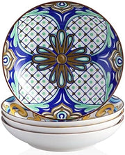 Set di piatti servizio Jasmin - Piatti da zuppa in porcellana - Stile arabo - 4 pezzi