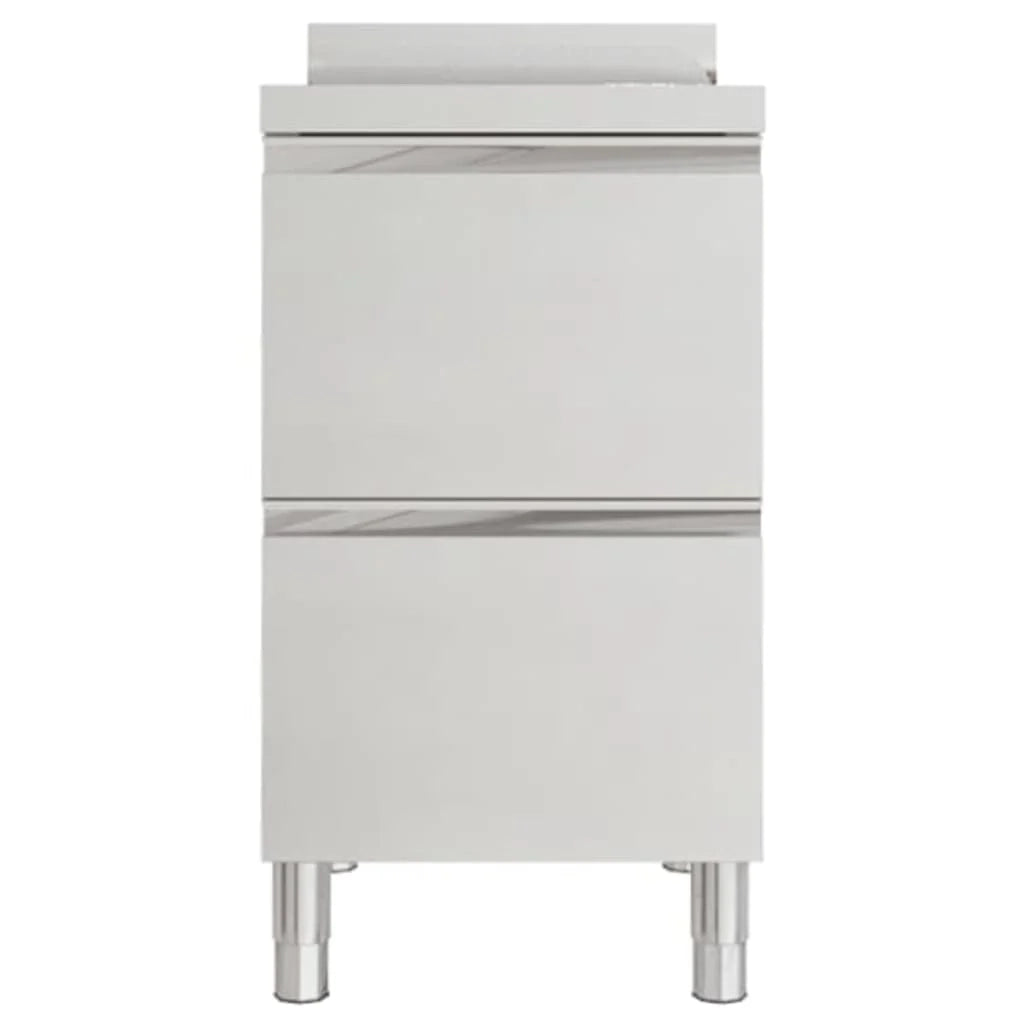 Set di 2 mobili da cucina commerciali da 96 cm con 2 cassetti in acciaio inox 02_0000007
