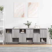 Credenze 3 pz Grigio Sonoma in Legno Multistrato 3190147