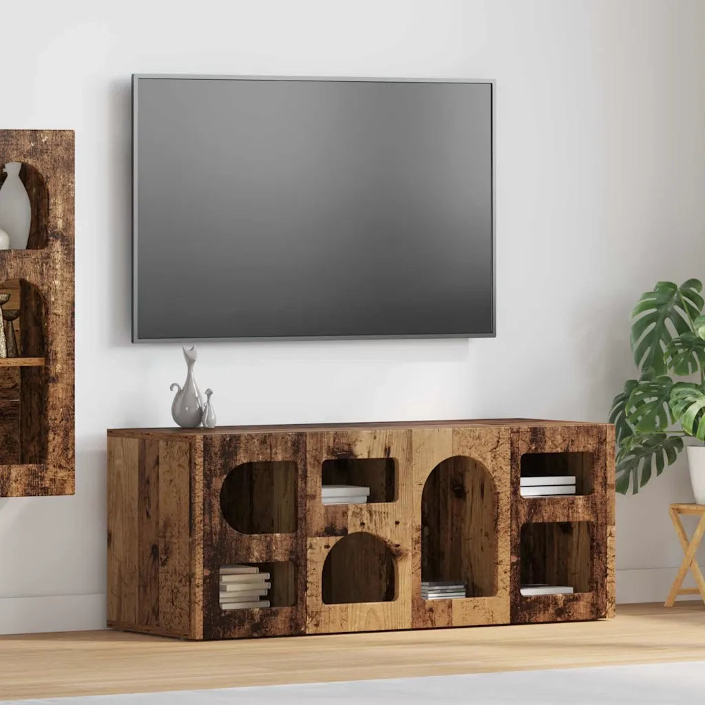 Mobile TV-Credenza per TV-Console TV Legno vecchio 100 x 35 x 40 cm Legno multistrato 461528