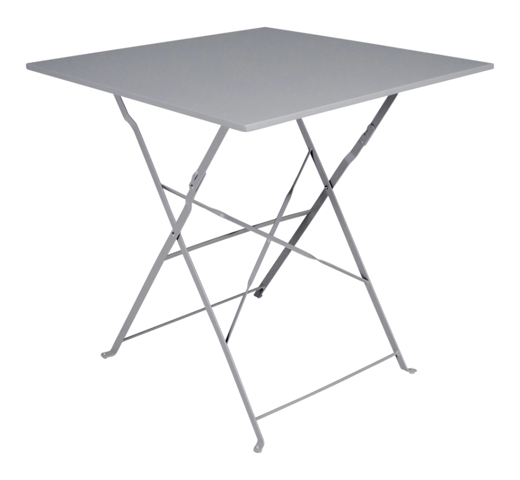 Tavolo pieghevole in metallo grigio, tavolo richiudibile 70x70 cm - Sorrento - TQ01-7.7SOPI