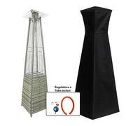 Tempo Style - Stufa a Gas Pyramid ( 5kW, 13kW) | Stufa da esterno Grigio Rattan