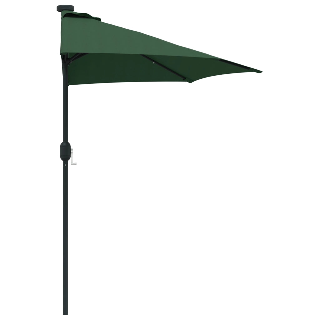 Ombrellone da Giardino Half con Palo in Alluminio Verde 294 cm