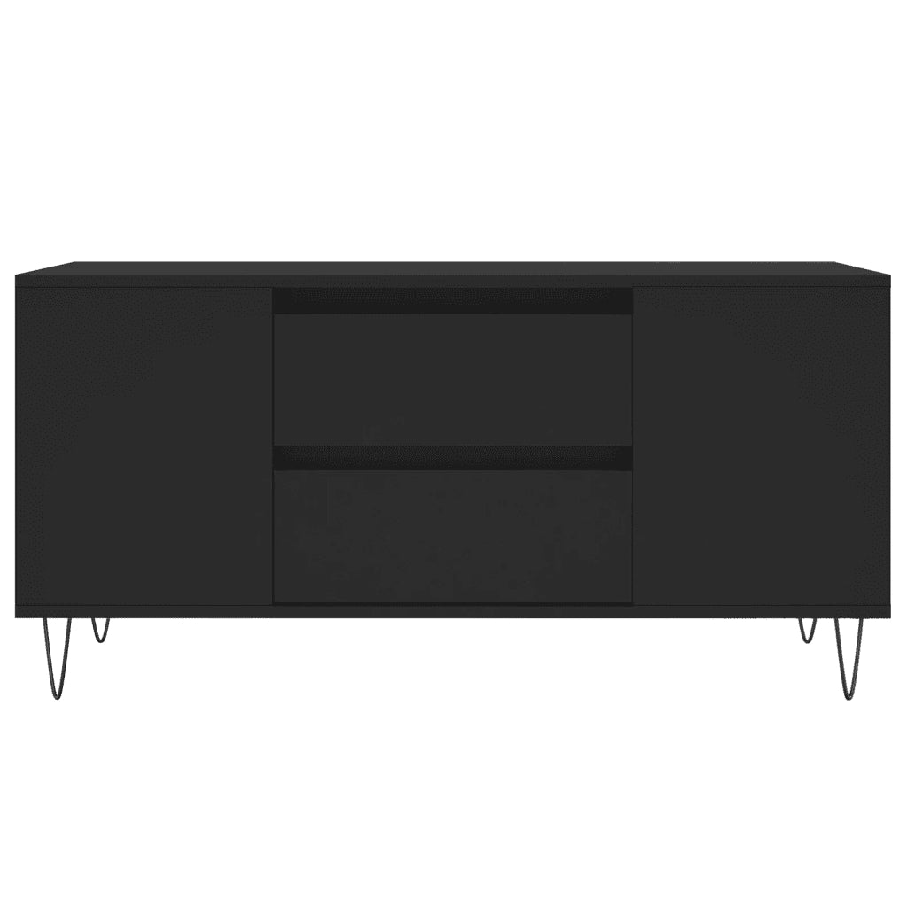 Tavolino da salotto | Tavolino da caff¨¨ | Tavolino da Soggiorno Nero 102x44,5x50 cm in Legno Multistrato
