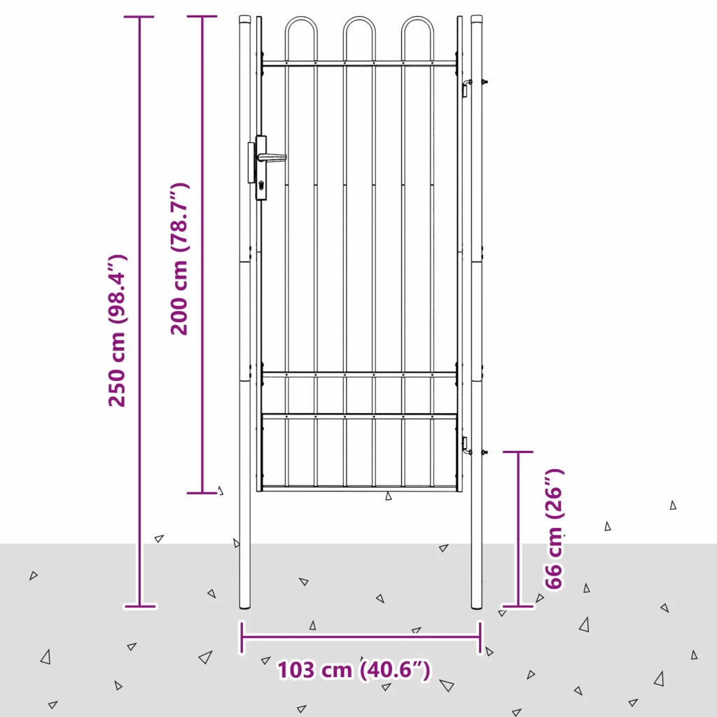 Cancello per recinzione BOXTEL 103 x 250 cm 42008871