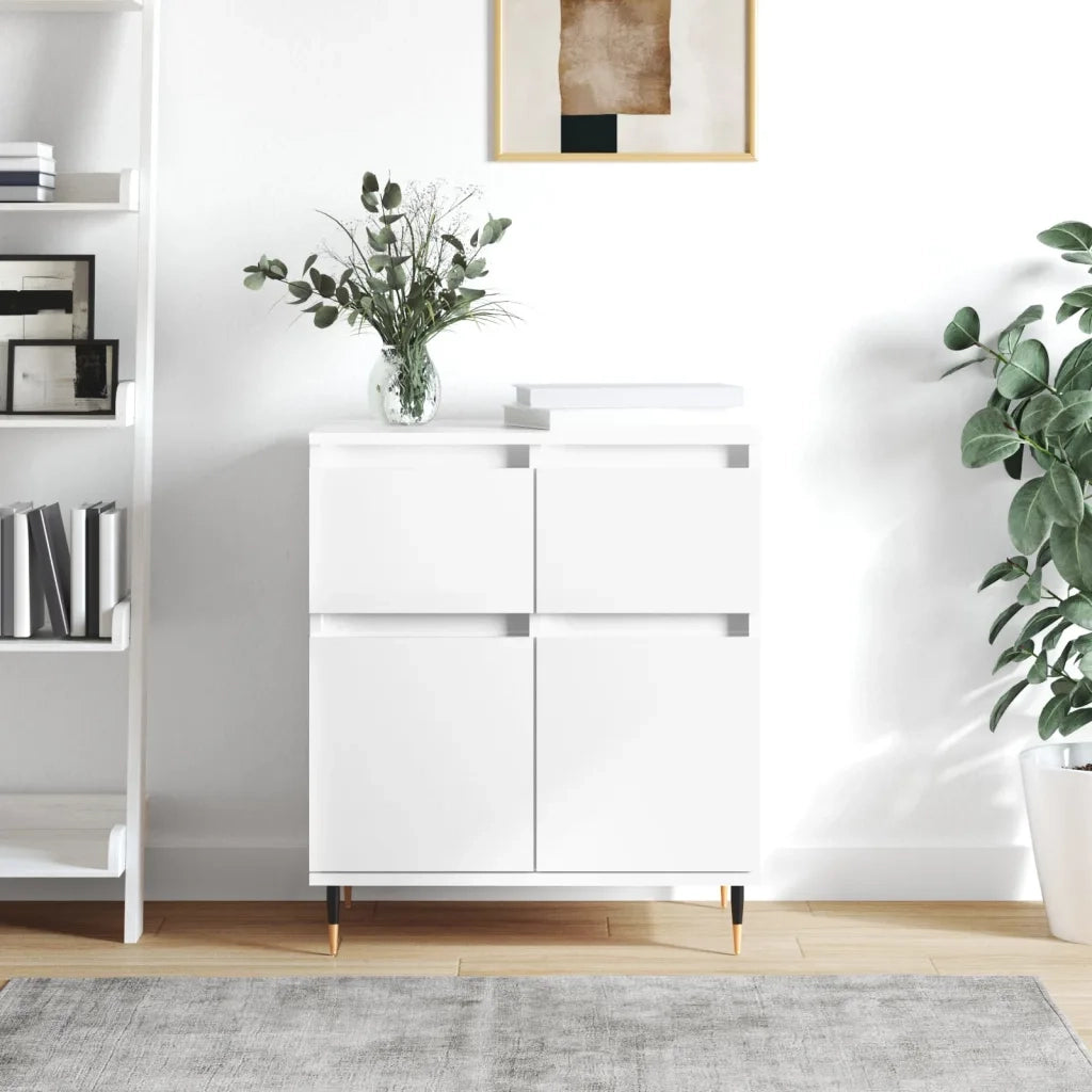 Credenza-Buffet-Armadio da cucina Bianca 60x35x70 cm in Legno Multistrato 751104