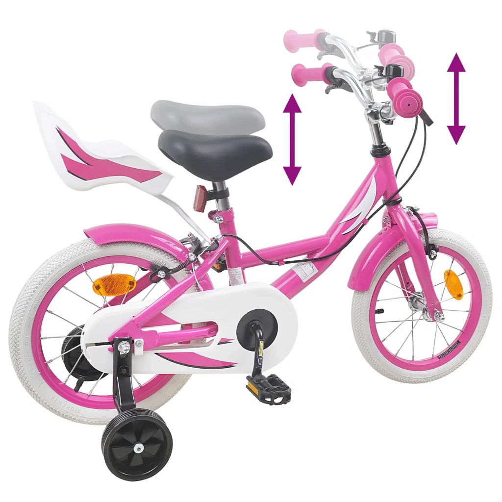 Bicicletta per Bambini 12 Pollici per bambini di 2-4 anni Rosa 42009456
