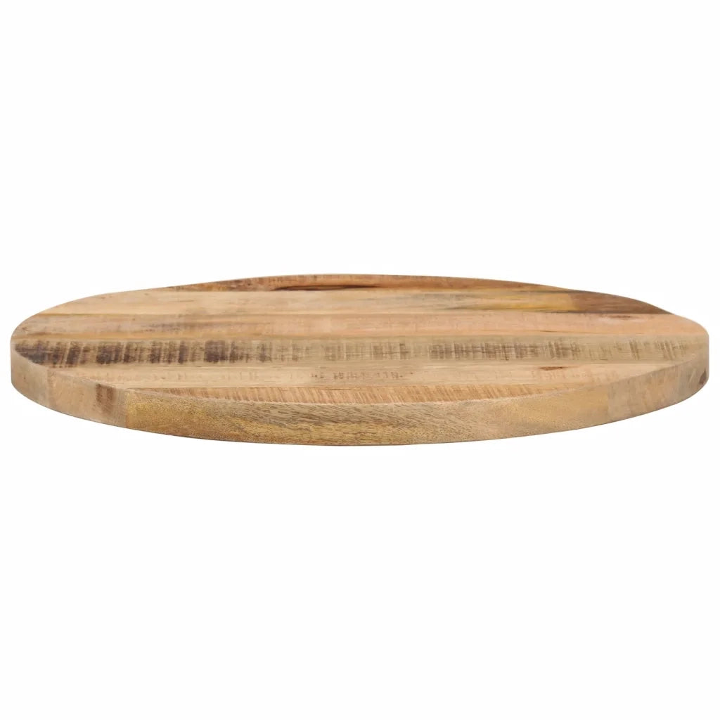 Piano per Tavolo Ã˜ 60x3,8cm Rotondo Legno Massello Grezzo Mangocod mxl 116846