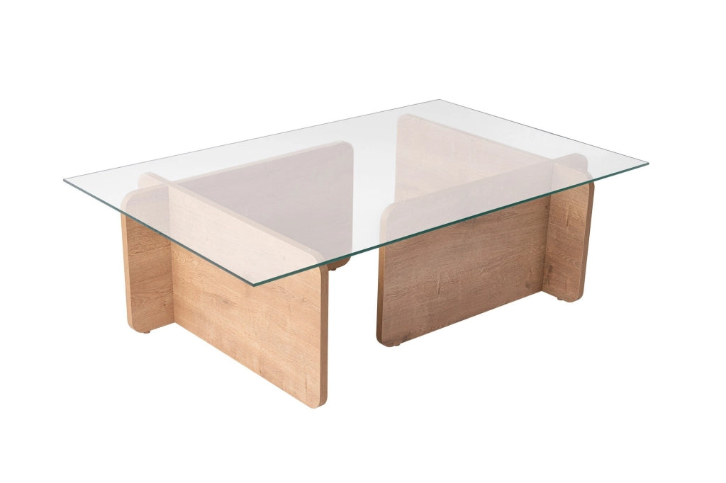 Tavolino da caffè in legno "Flavio" - 105 x 65 x 30 cm - Rovere