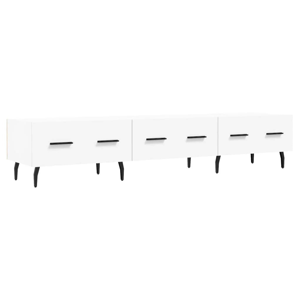 Mobile TV multimediale mensola TV credenza mobile TV sala da pranzo soggiorno camera da letto 150 x 36 x 30 cm legno ingegnerizzato bianco 02_0026017