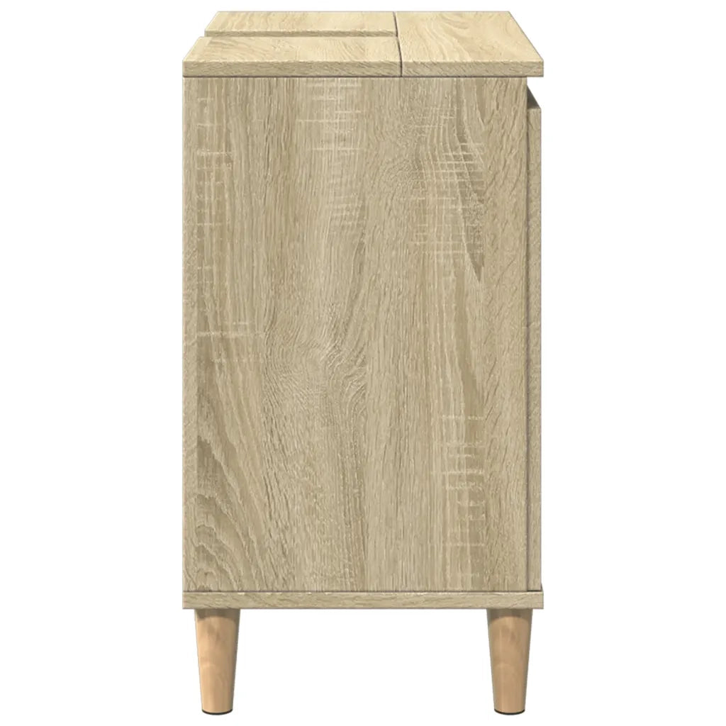 Mobile Lavabo-Armadietto da bagno Rovere Sonoma 58x33x60 cm in Legno Multistrato