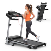 Tapis Roulant Pieghevole 2,5 HP Nero Grigio con Inclinazione, Display LED e Portata 120 kg