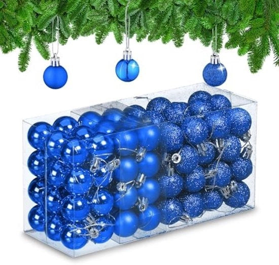 Set di palloncini natalizi da 96 pezzi, opaco e lucido con effetto glitter