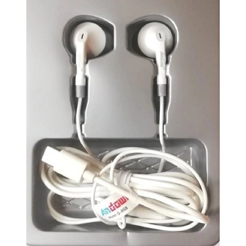 Trade Shop - Auricolari Cuffie In-ear Stereo Vivavoce Con Presa Type-c Per Smartphone Q-rs8 -