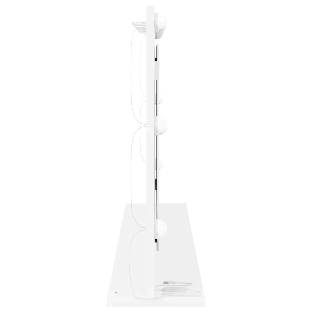 Specchio da Vanità Rettangolare Bianco 100 x 55 x 18 cm 868301