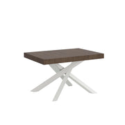 Tavolo Allungabile 140-244x90x77 cm Volantis Premium Noce Telaio Bianco