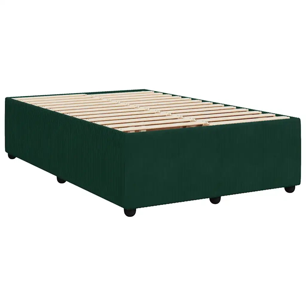 Giroletto a Molle con Materasso Verde Scuro 120x190 cm Velluto