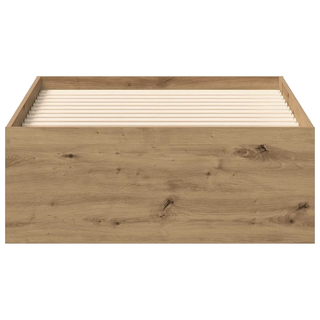 vidaXL Giroletto senza Materasso Rovere Artigianale 90x200cm