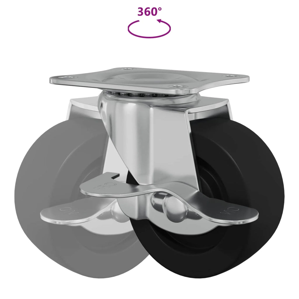 Ruota 12 pz Nero e argento 50,7 x 50,7 x 24,4 mm Ferro e nylon CFW5347227