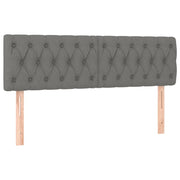 Testiera | Testata Grigio Scuro 160x7x78/88 cm in Tessuto