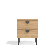 Comodino Herdasa 2 cassetti rovere dorato 55×40×34