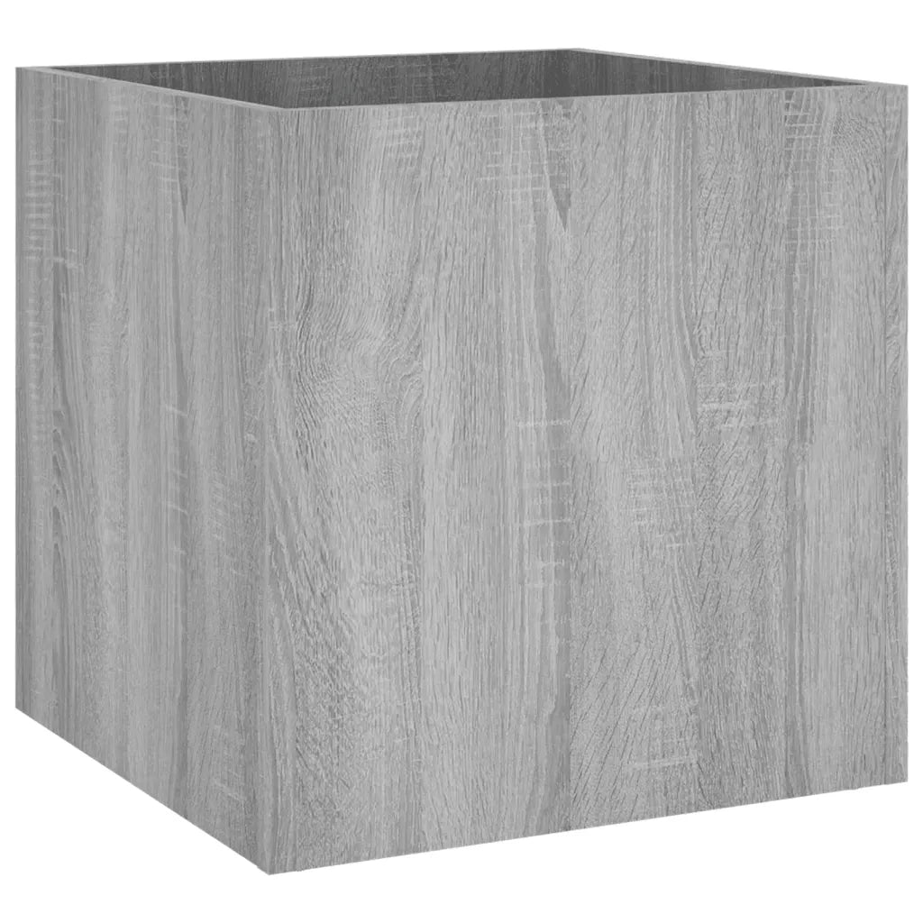 Fioriera | Cassetta per fiori | Vaso Grigio Sonoma 40x40x40 cm in Legno Multistrato