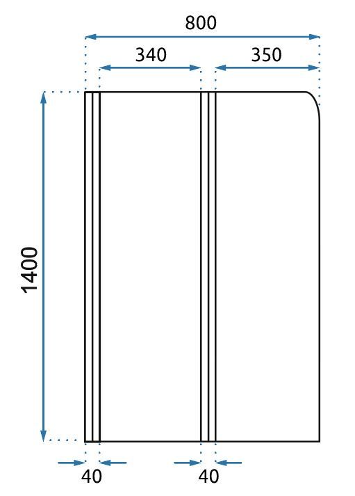 Schermo Vasca Pieghevole Rea Agat-2 80