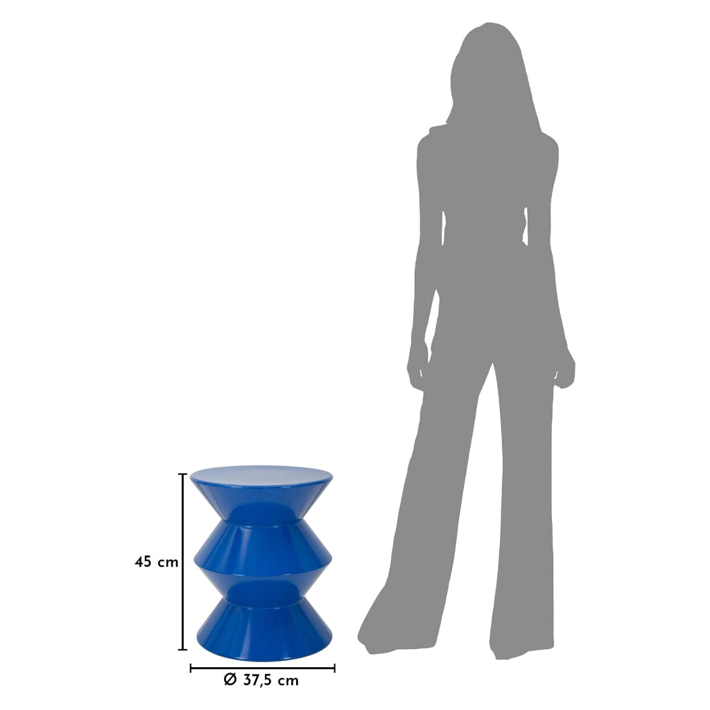Ilam, Tavolino da Salotto Design Moderno, 40x50x38h cm blu