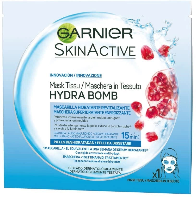 SET 4 MASCHERE IN TESSUTO GARNIER SKIN ACTIVE IDRATANTI ED ENERGIZZANTI