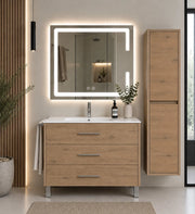 Mobile bagno con lavabo ORIGENBATH RIBERA senza specchio 60x45 cm estepa con colonna