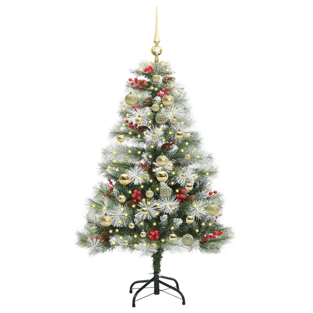 Albero di Natale | Decorazioni natalizie artificiale Verde e bianco 150 cm