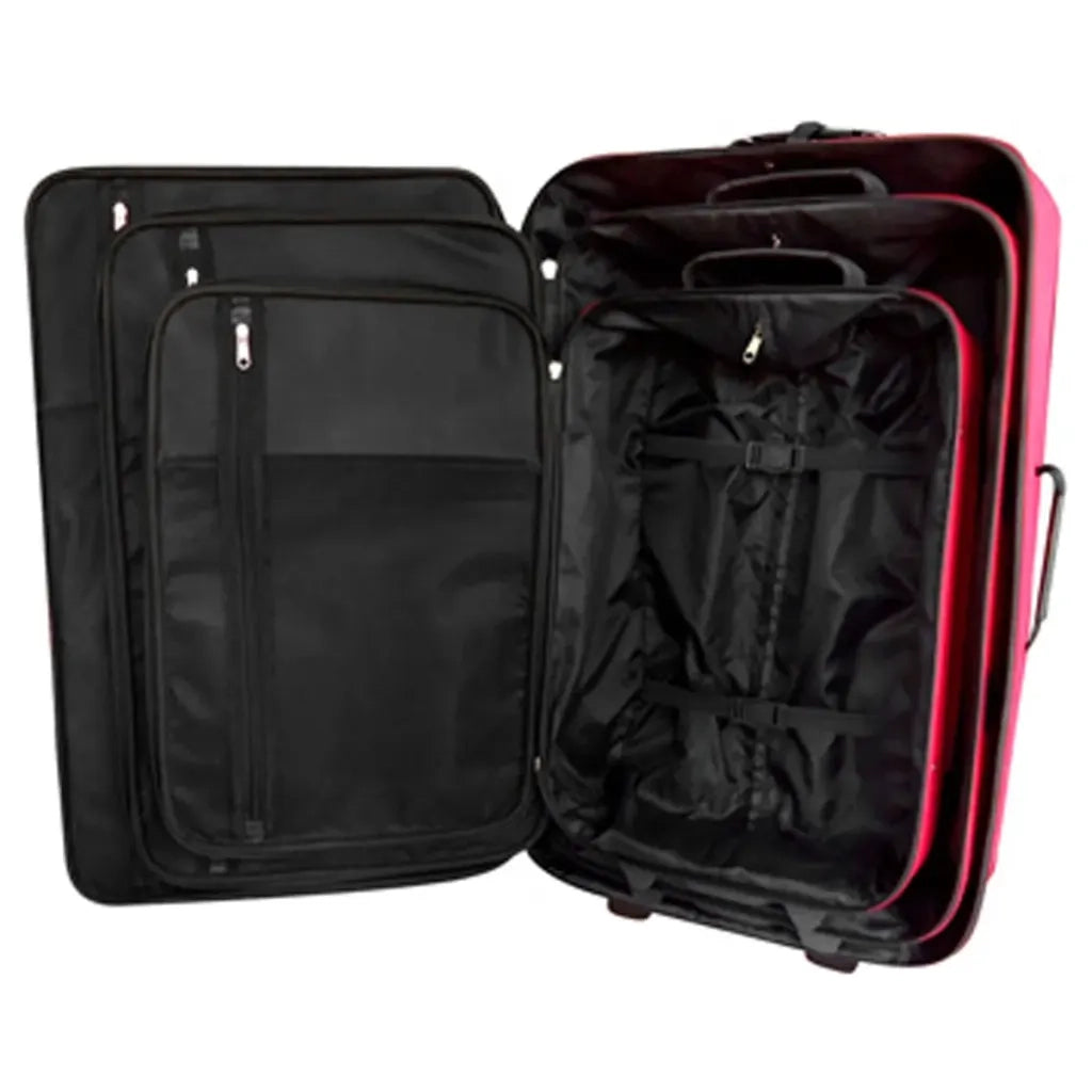 Set da Viaggio Trolley e Borse 5 pz Rosso CFW1858959