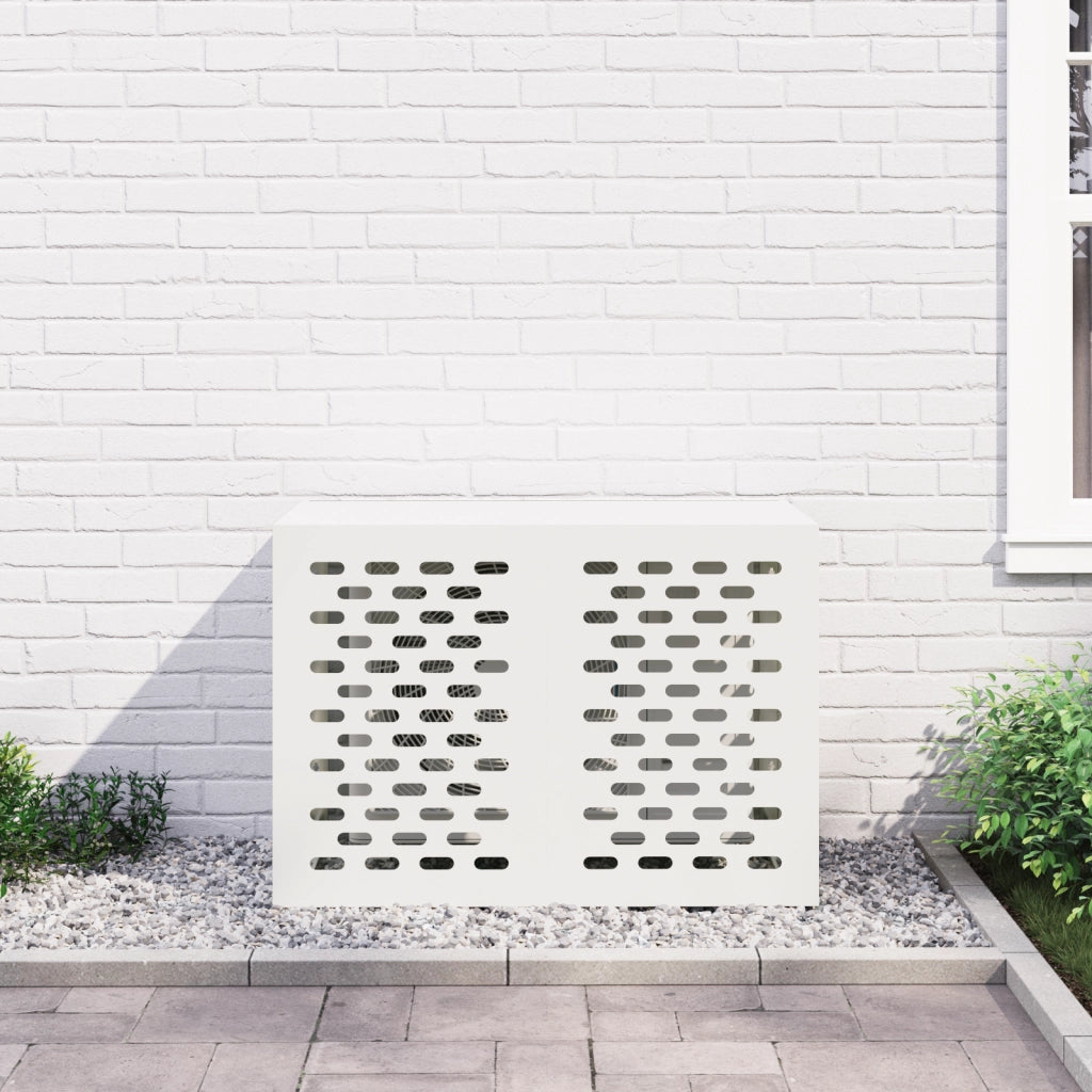 Copertura per Condizionatore d'Aria - Bianco, 100x50x70 cm, Realizzata in Metallo