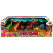 Trade Shop - Box Dinosauri 6 Pezzi Giocattoli Per Bambini Colori Brillanti Playset Animali -