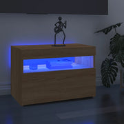 Mobile Porta TV con Luci LED-Mobile per TV-Credenza TV Rovere Sonoma 60x35x40 cm 344784