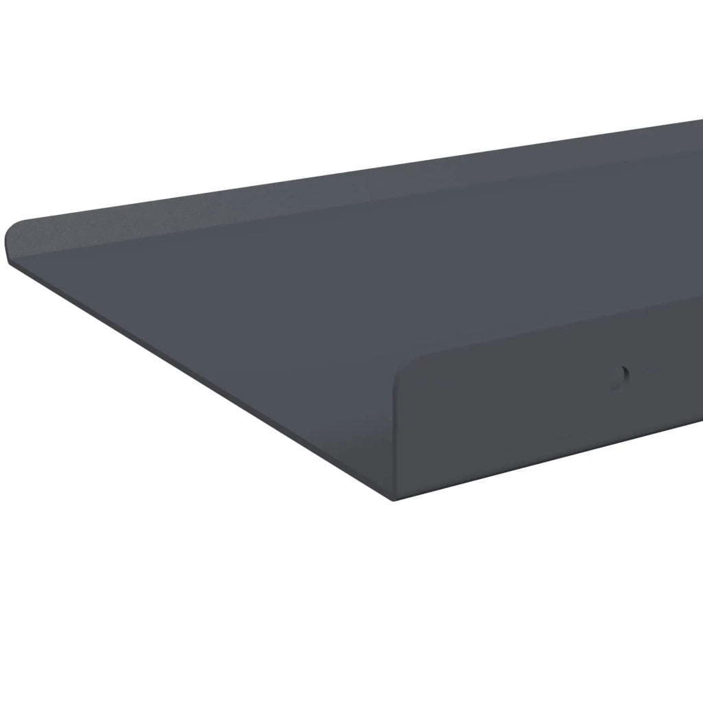2 pz Mensola | Ripiano | Scaffale sospesa Antracite 30 x 18 x 2,5 cm Acciaio