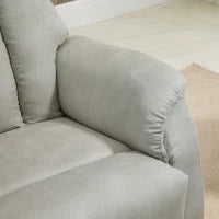 Poltrona Alzapersona Reclinabile 150° max con Telecomando e Poggiapiedi, 75x93x110 cm, Grigio