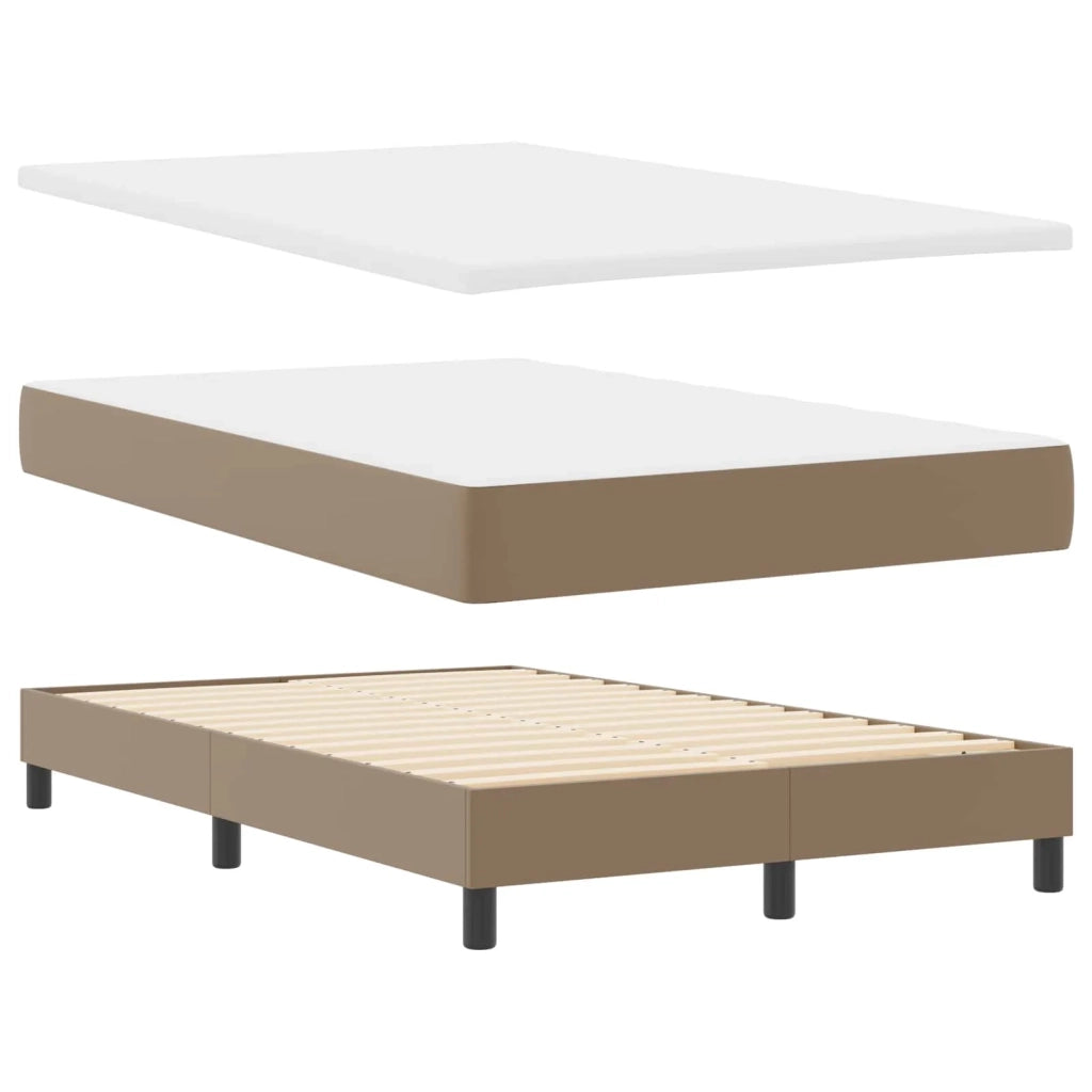 Letto a molle Cappuccino 120 x 200 cm Pelle sintetica 3339047