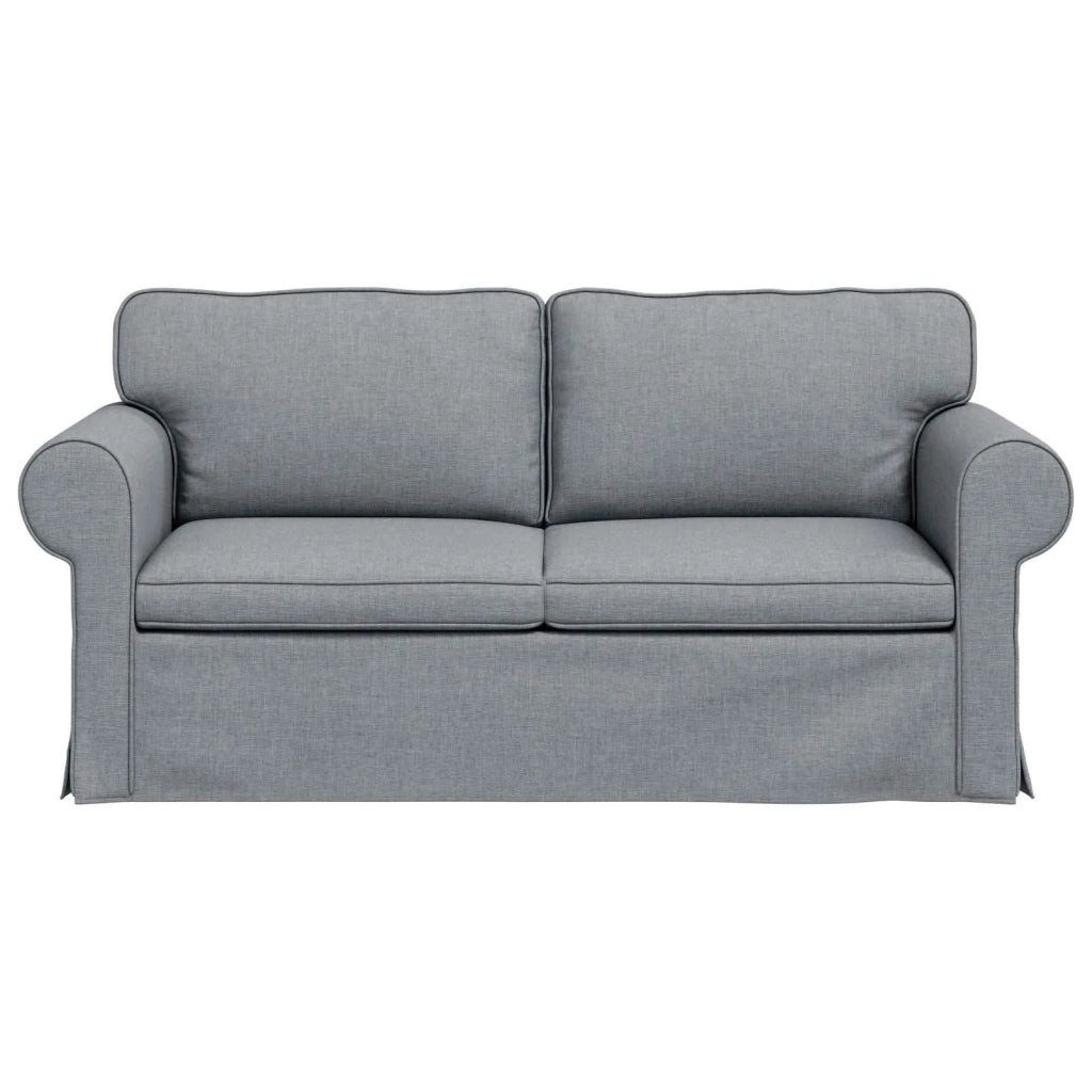 Divano Grigio chiaro 215 x 82 x 80 cm Tessuto