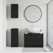 Set di armadietti da bagno in 3 pezzi UTRECHT Nero 3417811