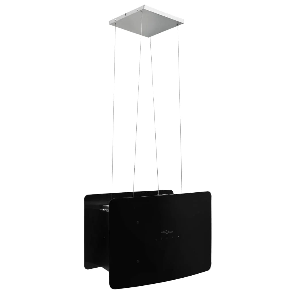 Cappa aspirante sospesa con touchscreen LCD 55 x 37 x (62-137) cm vetro temperato nero 02_0005849