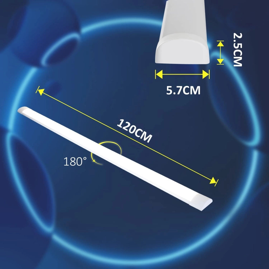 ZMH Lampada da soffitto base tubo LED piatto bianco neutro