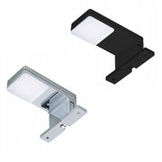 Trade Shop - Lampada Led Per Specchio Da Bagno 3 Watt Moderno Luce Naturale 4000k Nero Argento Ip44 90p -